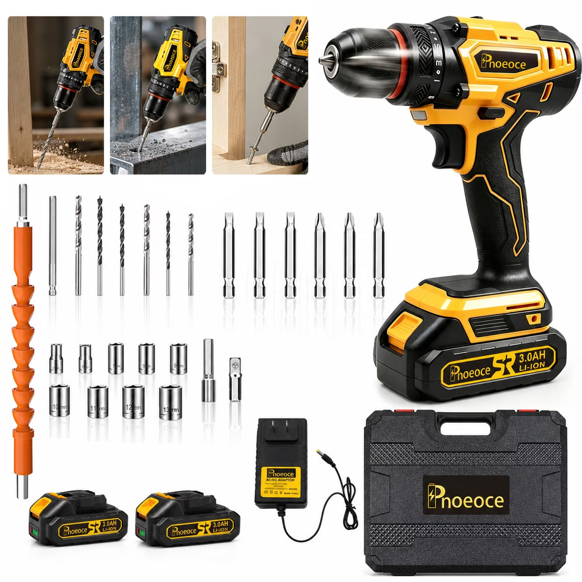 20V Cordless Drill Kit – Dual Batteries, 25+1 Clutch & Accessory Set