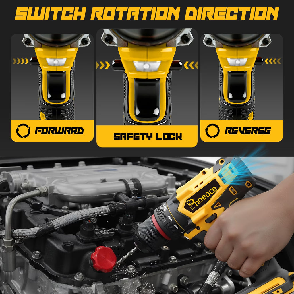 20V Cordless Drill Kit – Dual Batteries, 25+1 Clutch & Accessory Set