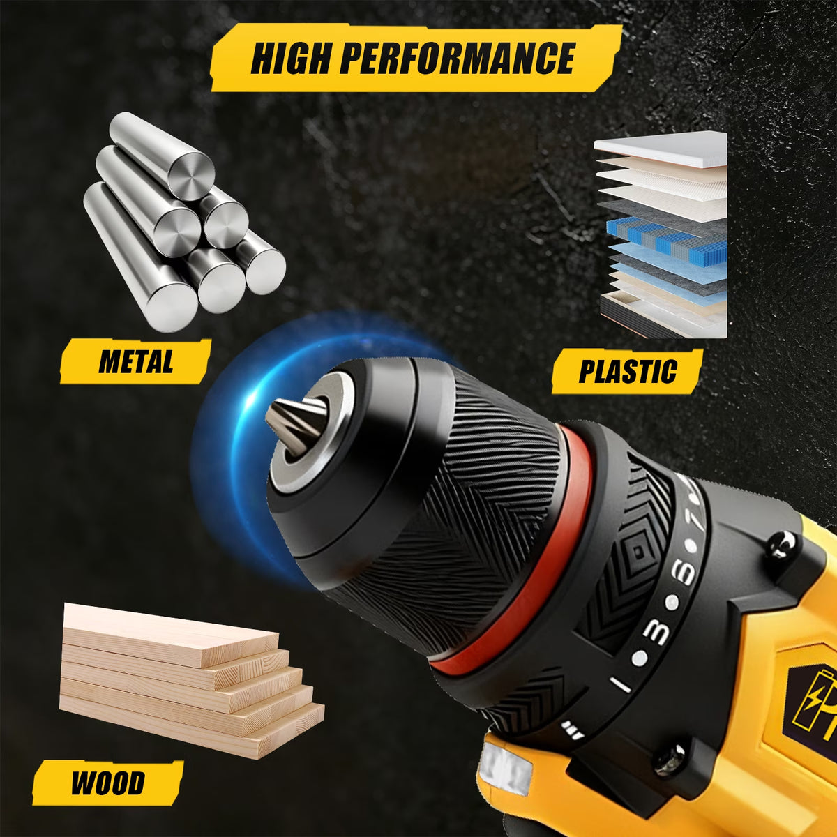 20V Cordless Drill Kit – Dual Batteries, 25+1 Clutch & Accessory Set